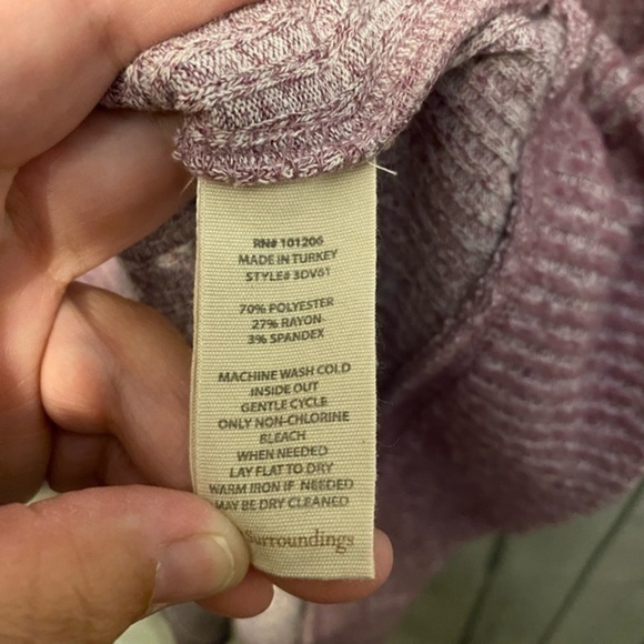 Soft Surroundings Lone Sleeve Hooded Tunic Top Size PS - Picture 3 of 4